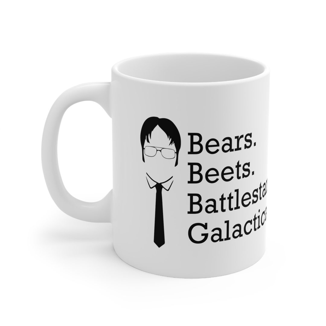 Dwight Schrute Beets Bears Battlestar Galactica Ceramic Coffee Mug 11 Ounces the Office Etsy