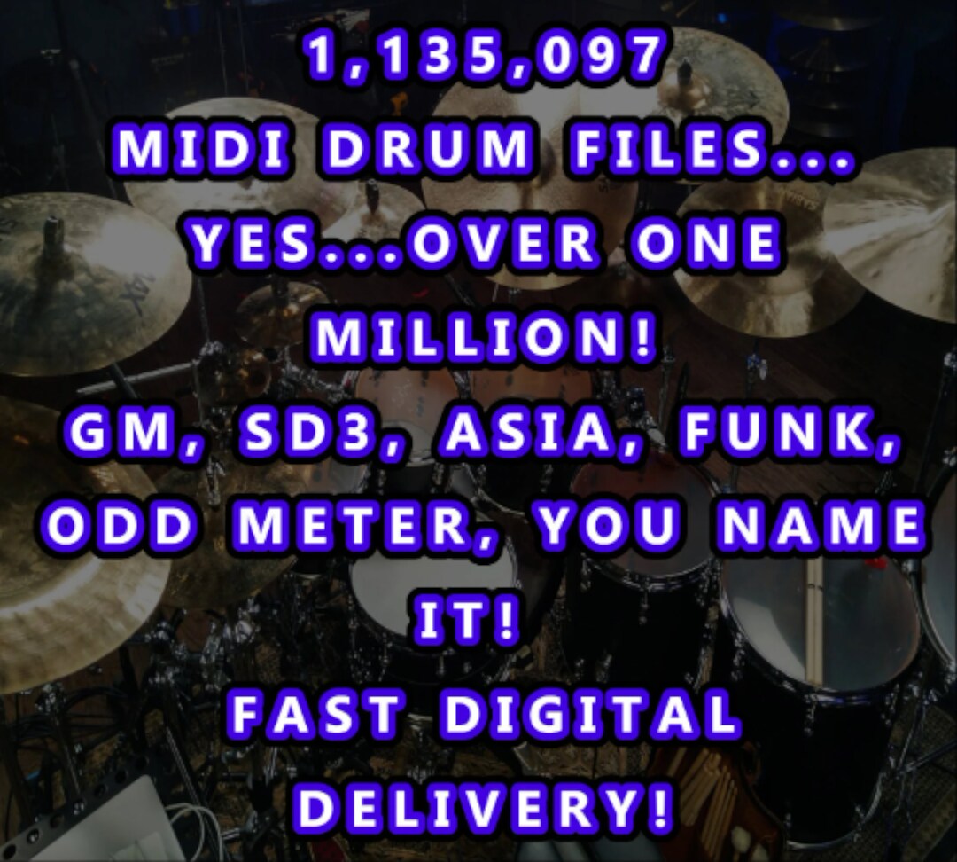 Over One Million MIDI Drum Files General MIDI, SD3, EZD and More Etsy