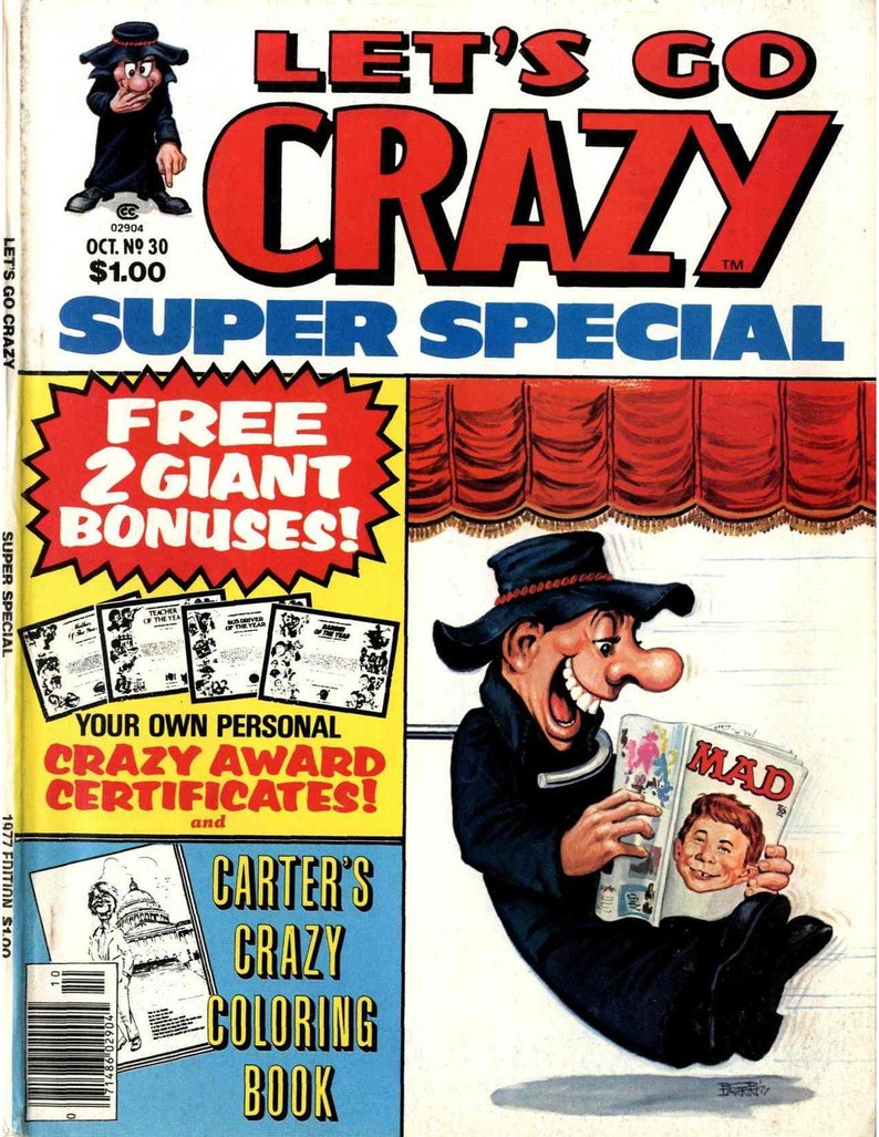 89 PROBLÈMES Crazy Magazine vintage Humour Comics Magazine. Format PDF image 3