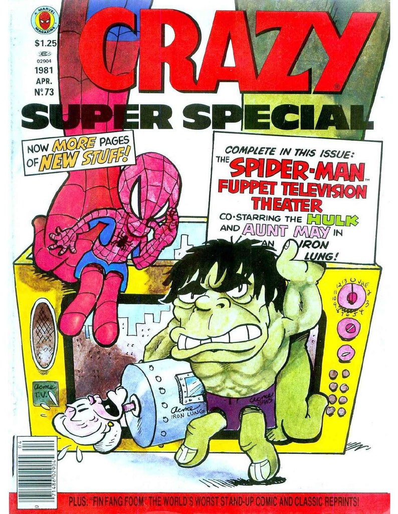 89 PROBLÈMES Crazy Magazine vintage Humour Comics Magazine. Format PDF image 2