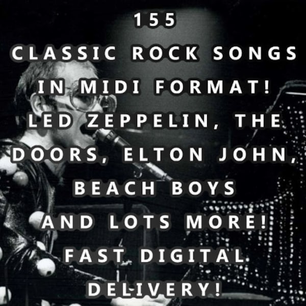 155 MIDI Files Classic Rock Great Bands! INSTANT Delivery!