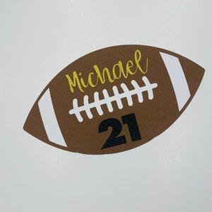 Personalized Football Die Cut