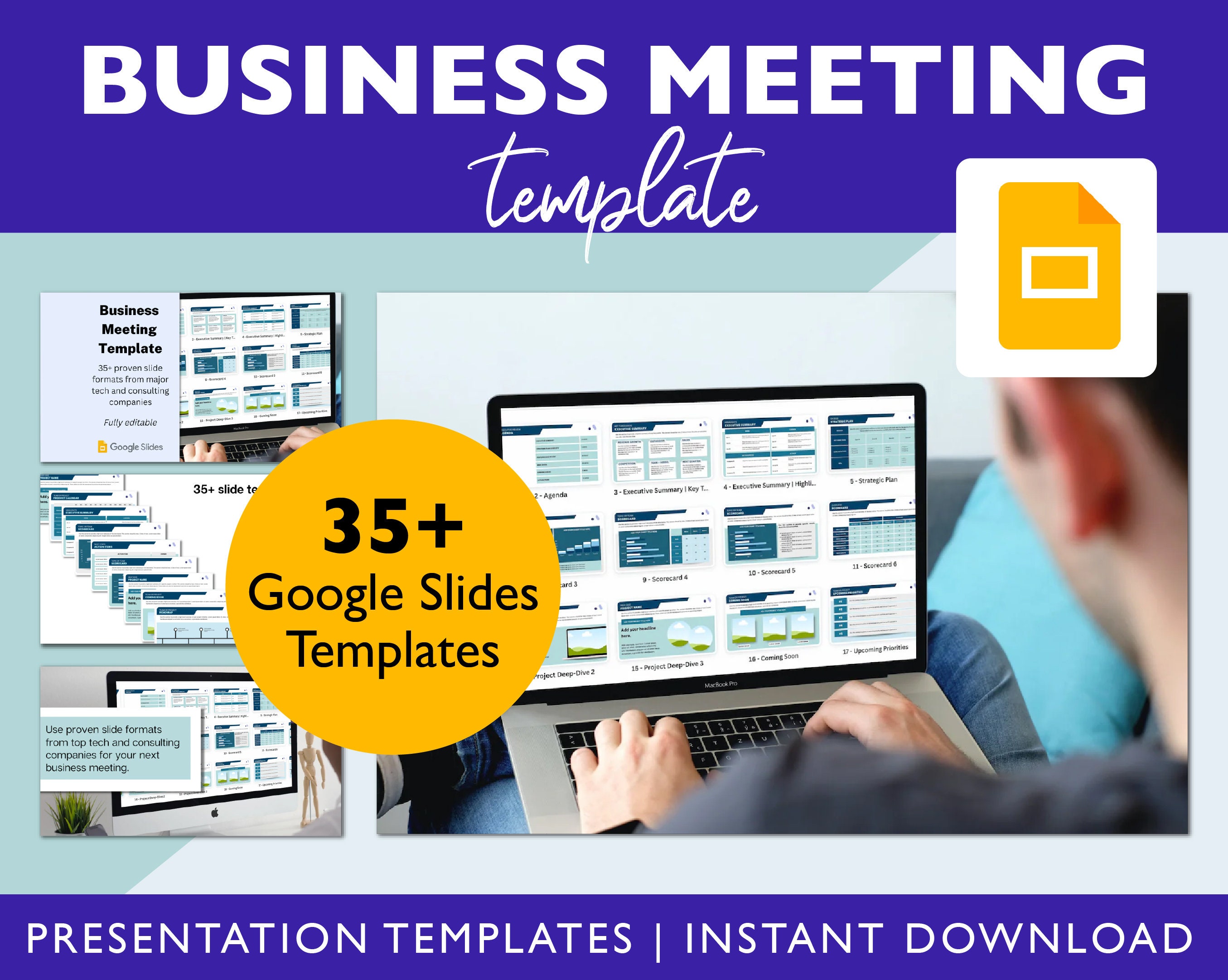 Business Meeting Template Executive Meeting Presentation Etsy