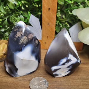 Orca Agate Crystal Flames