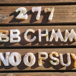 Crystal Letters - Flower Agate - Numbers