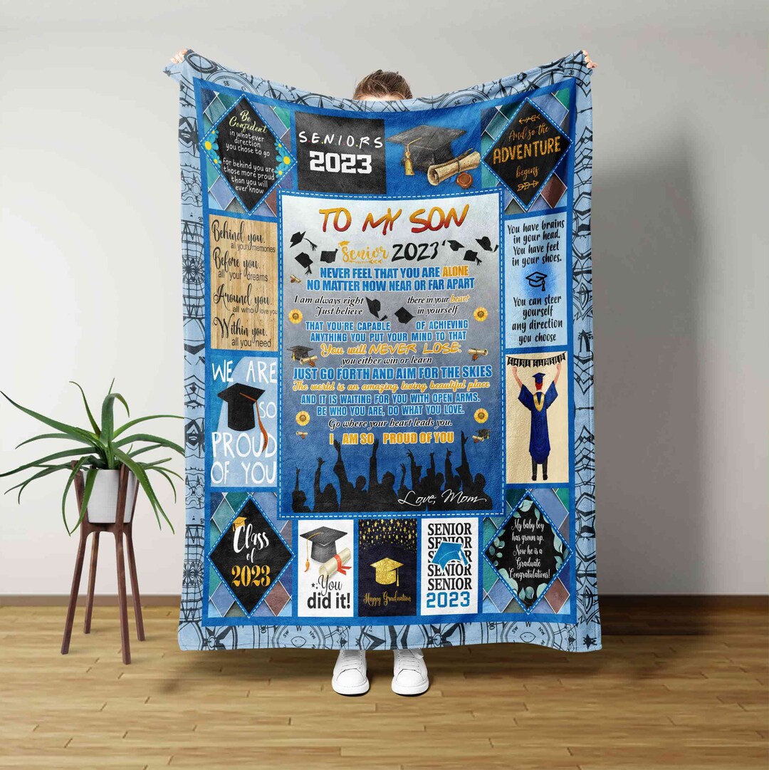 Personalized Graduation 2023 Blanket, Graduation Blanket, Custom Name