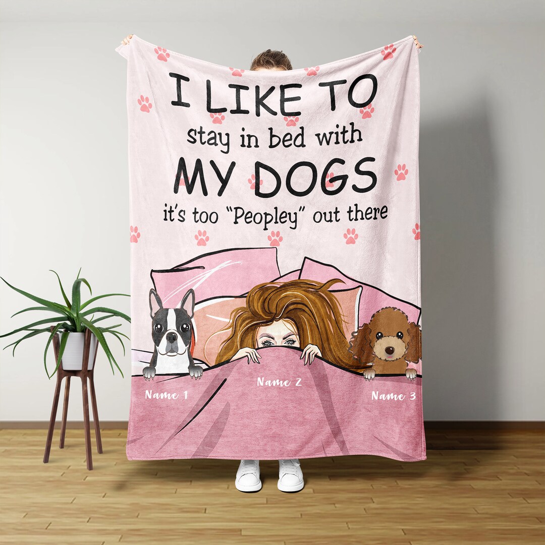 Sleep With Dog Blanket, Custom Dog Sleep Blanket, Pet Blanket, Dog
