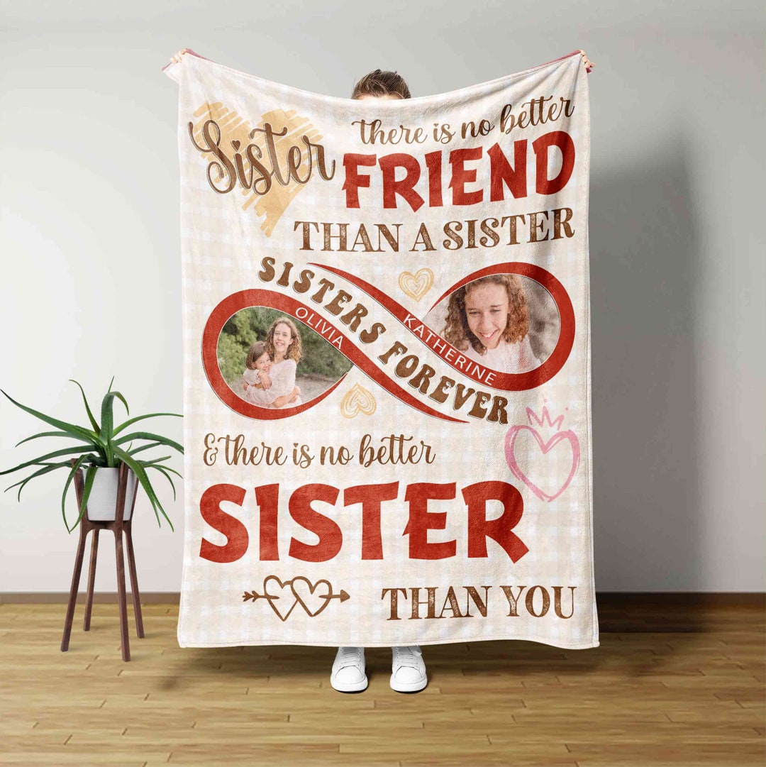 Personalized Sister Blanket, Sisters Forever Blanket, Best Friend Blanket, Best Sister Blanket
