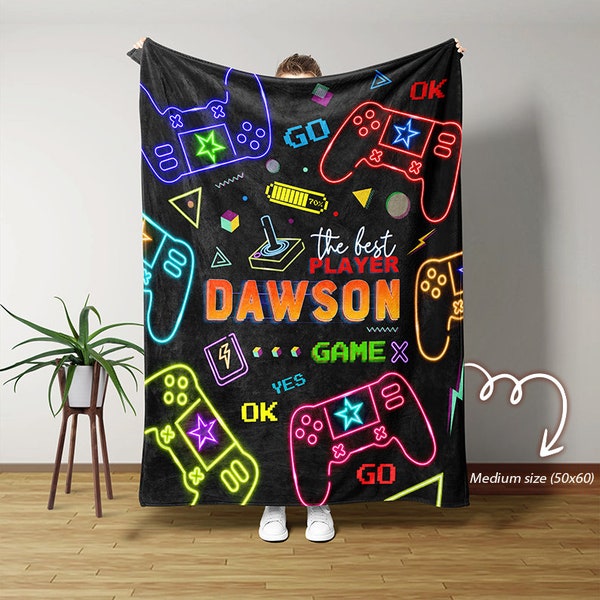 Gamer Blanket Etsy