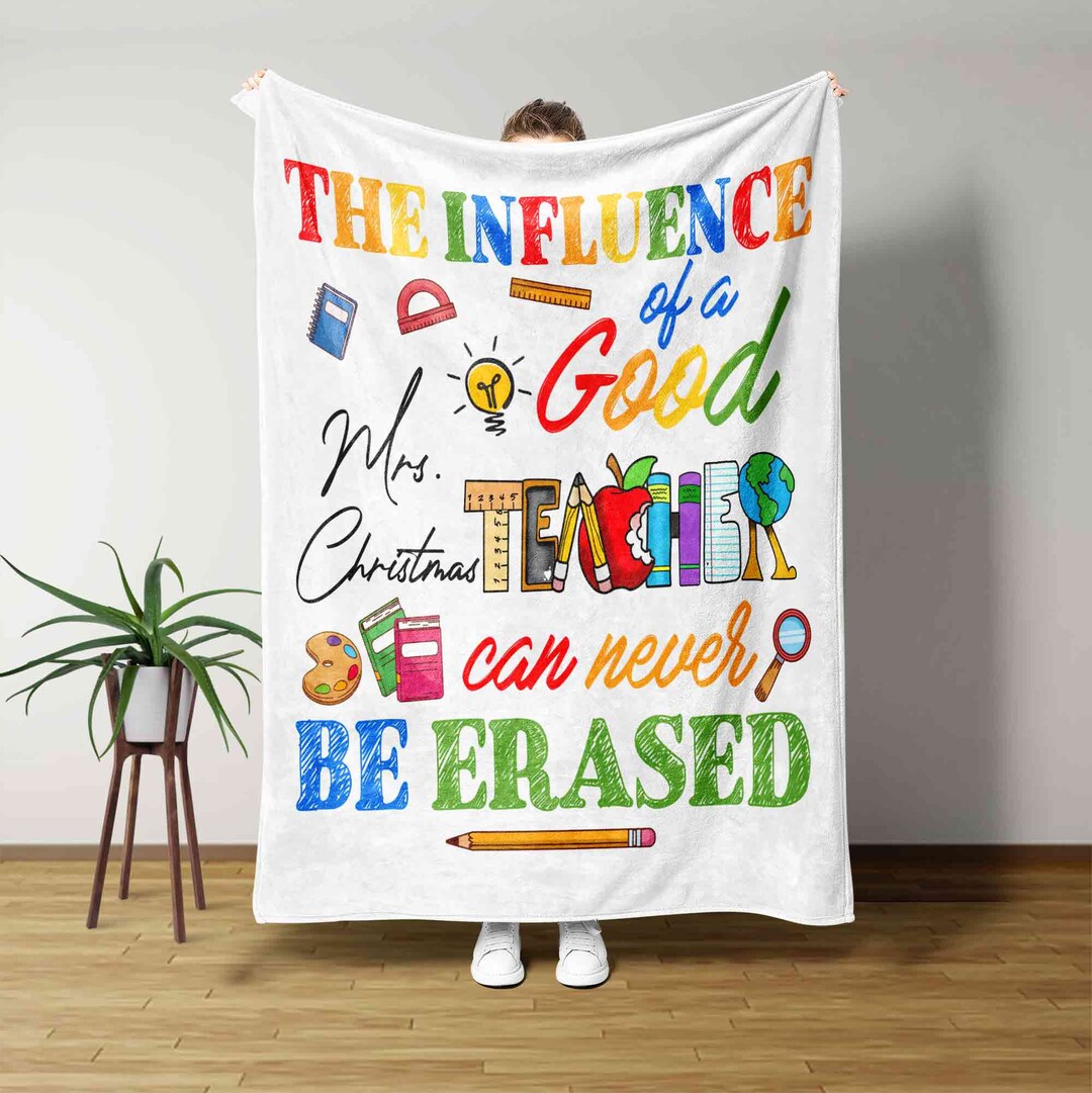 Personalized Teacher Blanket Teachers Day Gift Birthday Etsy