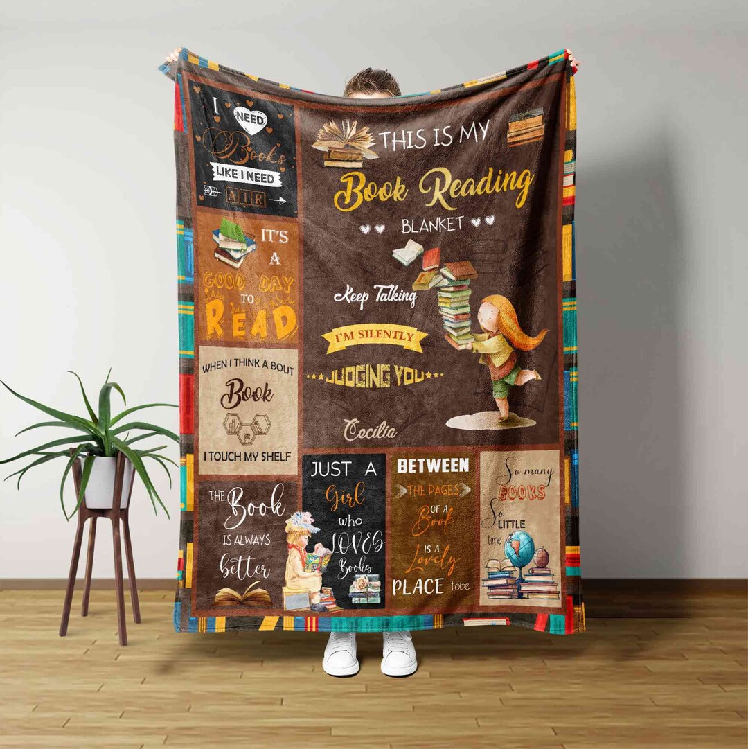This is My Book Reading Blanket, Book Blanket, Reading Lover Gift, Girl