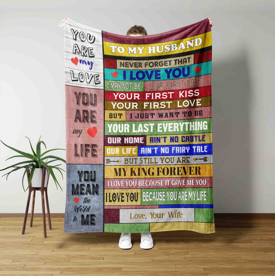 To My Husband Blanket, Husband Blanket, Gift for Husband, Gift for Valentine, Custom Name