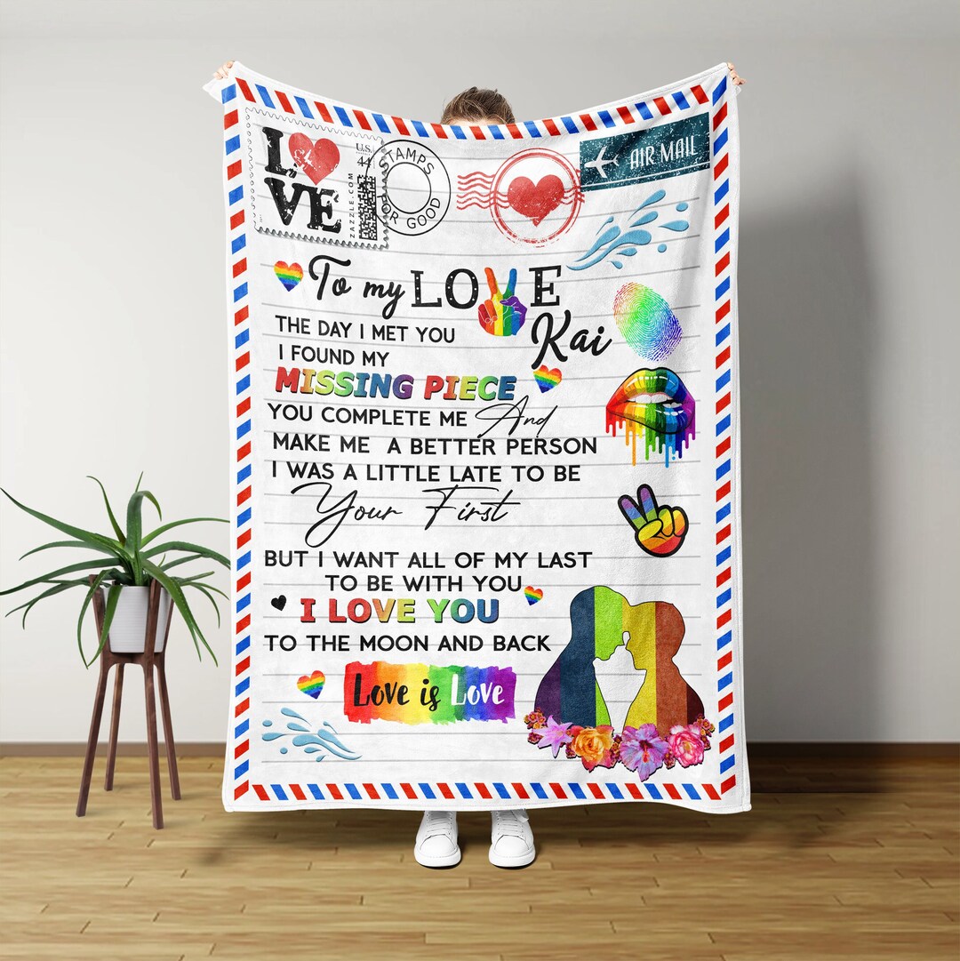 To My Love Blanket, Custom Name Blanket, LGBT Blanket, Couple Blanket