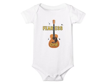 Fearless Guitar-babyjersey uit één stuk, perfect voor muziekliefhebbers, Swiftie Fearless Guitar-tijdperk