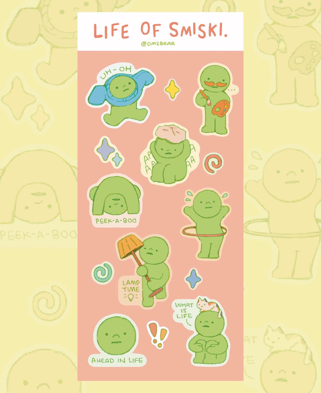 Simski Printable Smiski Activity Sticker Sheet - Etsy