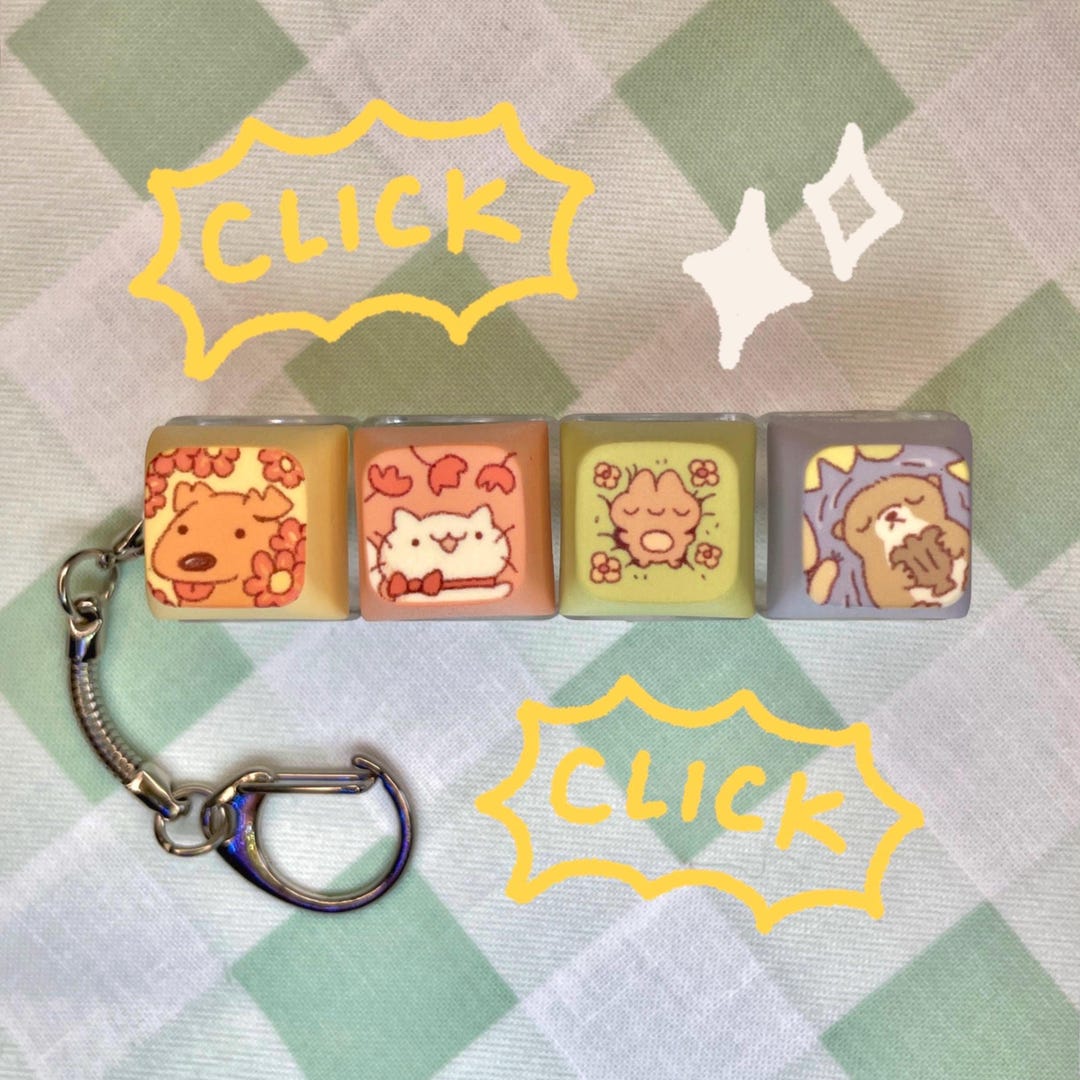 Click Key Chain Animal Multi-key Clicky Keychain - Etsy