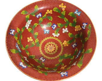 Antique chinese cloisonne bowl