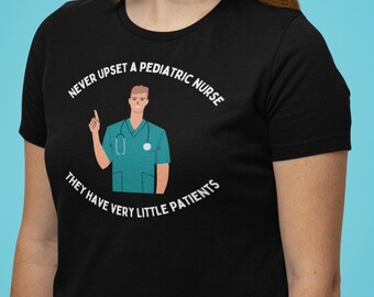 Grappig T-shirt kinderverpleegkundige, humoristisch T-shirt voor gezondheidszorg