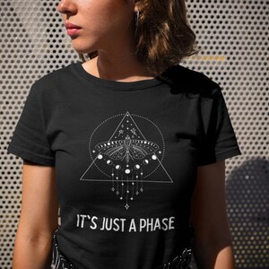 It Is Just a Phase, Funny Moon Phases Shirt, Silly Astronomy Tshirt, Humorous Lunar Moth Pun Tee
