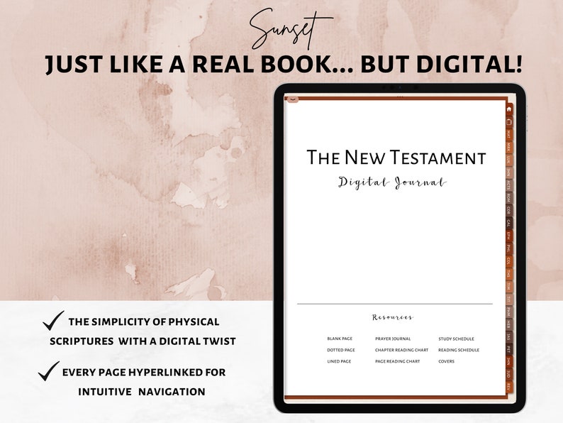 Digital Scripture Journal KJV the New Testament PDF Bible Etsy