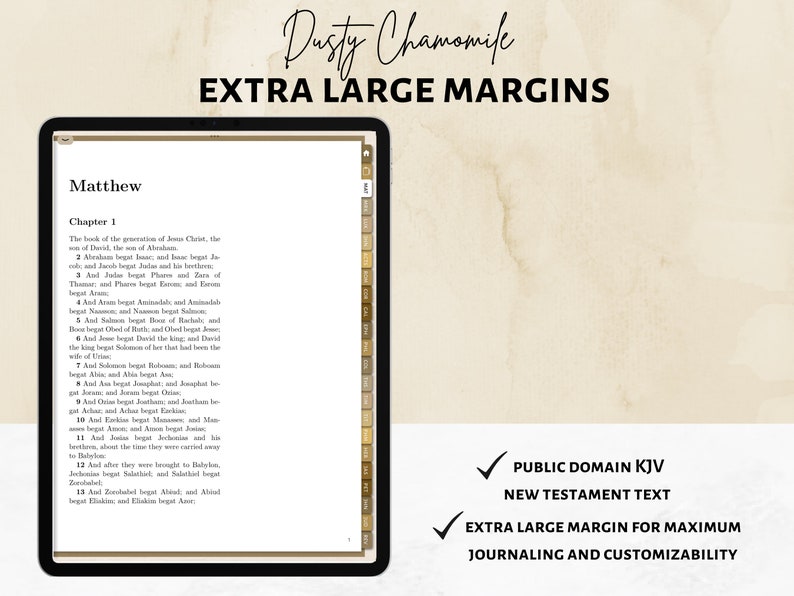 Digital Scripture Journal KJV the New Testament PDF Bible Etsy