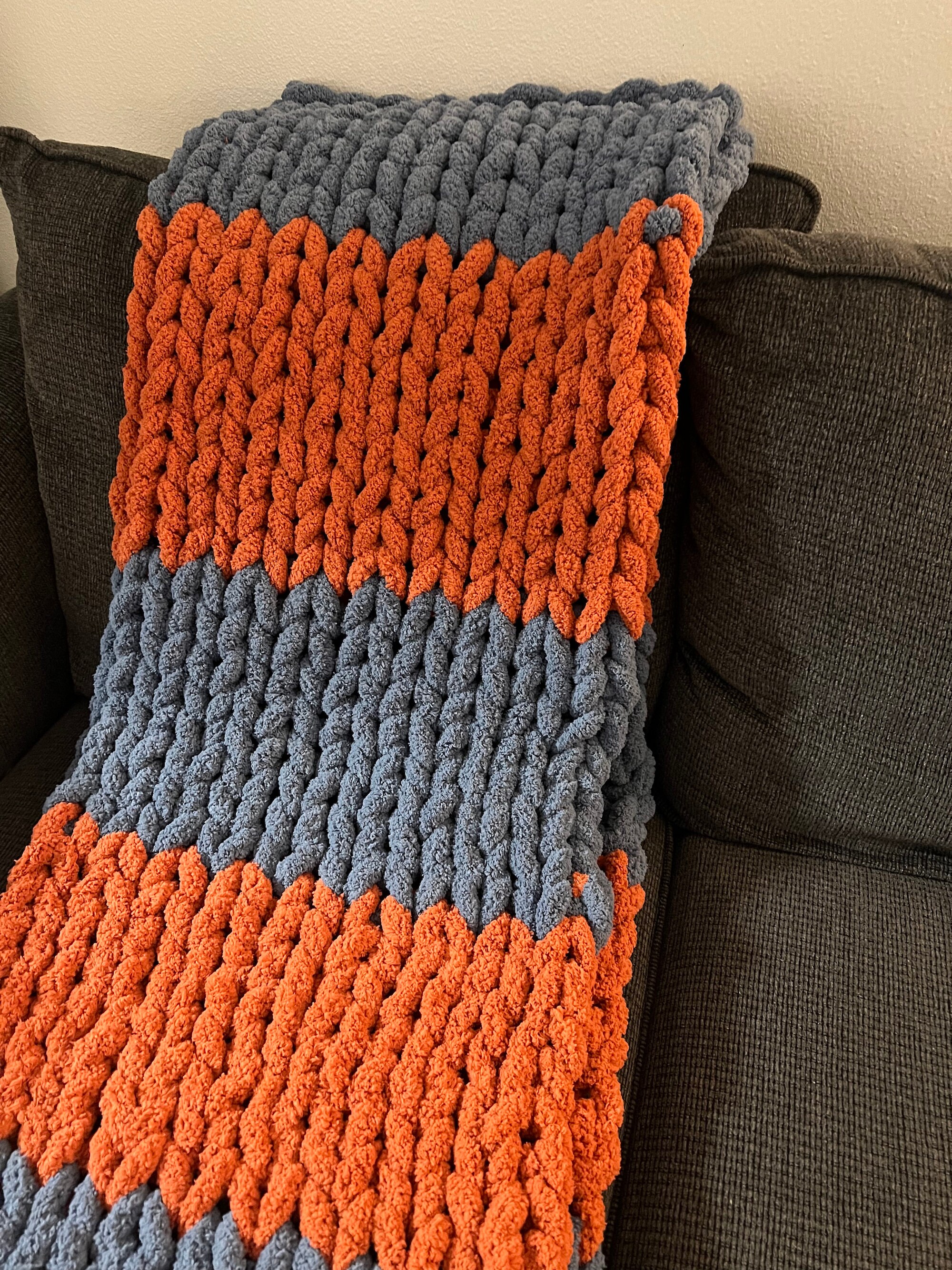 Custom Chunky Knit Throw Blankets Etsy