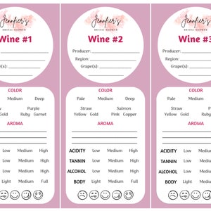 Custom Wine Tasting Placemat