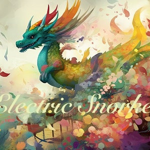 Abstract Green Dragon Screen Saver | Phone Wallpaper | Digital Print