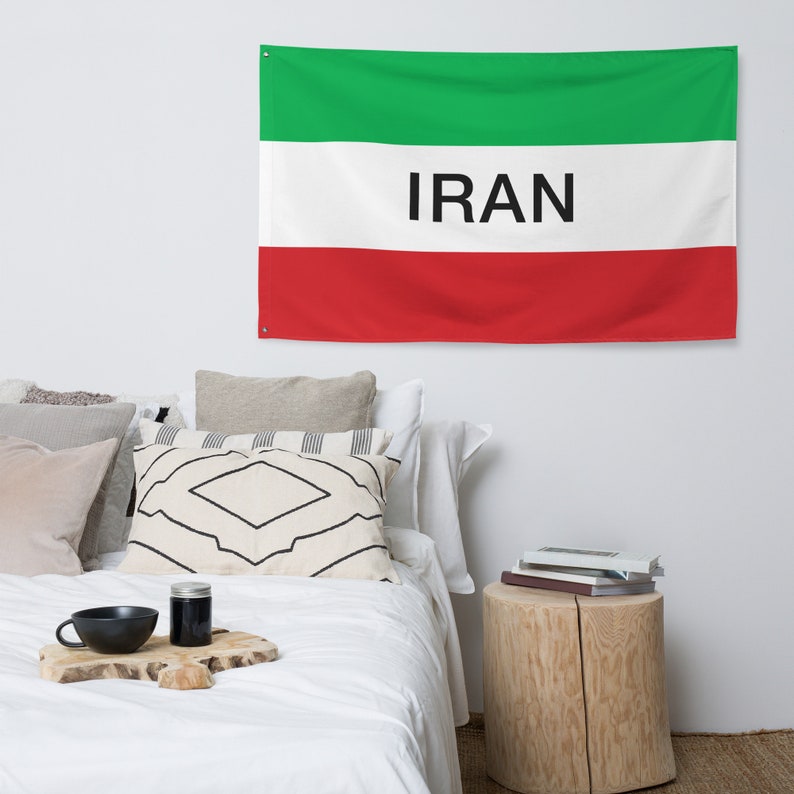 Iran Flag, Persian Flag, Women's Rights Flag, Iran World Cup Flag, Zan Zendegi Azadi, One-sided Print, Size 3x5 Ft (90 x 150 cm)