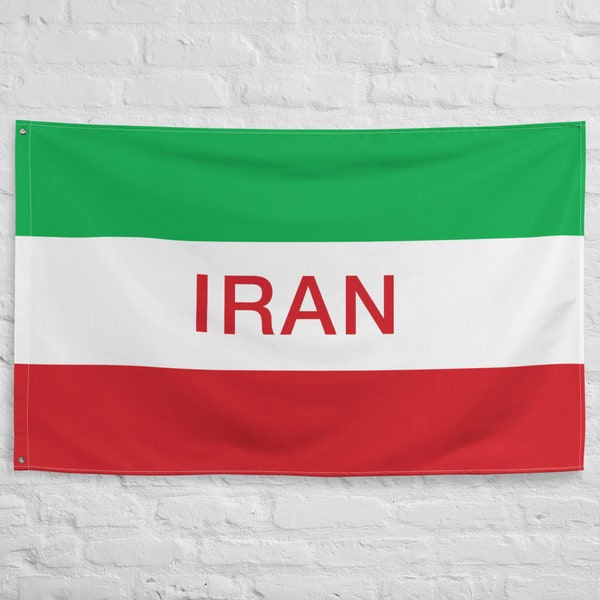 Vlag van Iran, Perzische vlag, Vlag van vrouwenrechten, Vlag van Iran Wereldbeker, Zan Zendegi Azadi, Eenzijdige print, Hoogwaardige materialen, Maat 3x5 Ft