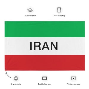 Iran Flag, Persian Flag, Women's Rights Flag, Iran World Cup Flag, Zan Zendegi Azadi, One-sided Print, Size 3x5 Ft (90 x 150 cm)