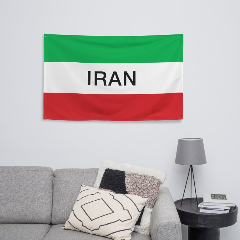 Iran Flag, Persian Flag, Women's Rights Flag, Iran World Cup Flag, Zan Zendegi Azadi, One-sided Print, Size 3x5 Ft (90 x 150 cm)