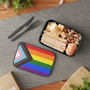 Progress Pride PLA Bento Box with Band and Utensils