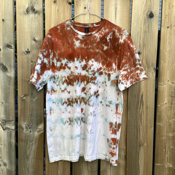 Red - Pure Cotton Full Sleeve Tie-Dye Men Shibori Shirt 25