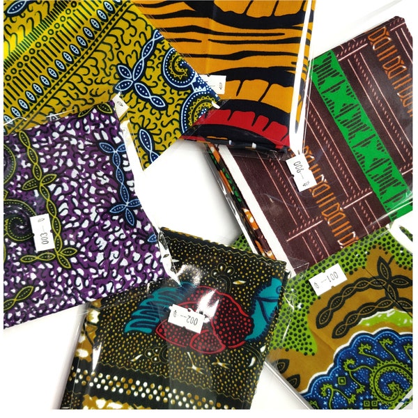African Fabric Quilting Kit - 17.5" x 23" Fabric Quarters -  Mix and Match Colors and Quantity - Perfect for Beginners and Pros