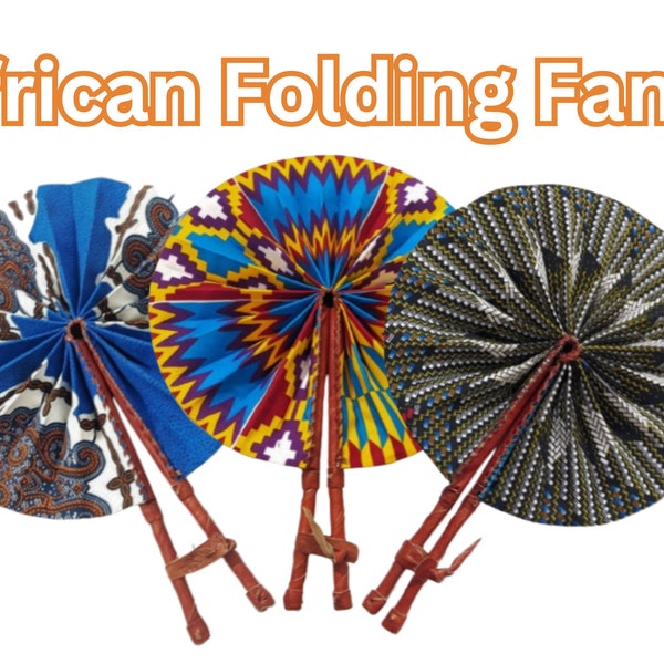 African Print Breeze Fan - Cool Style, Folds Compact