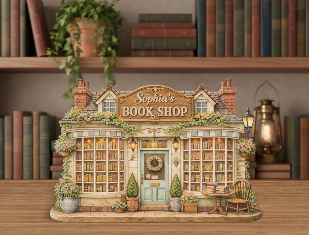 Custom Bookstore Decor Sign, Cozy Library Wooden Display, Book Nook ...