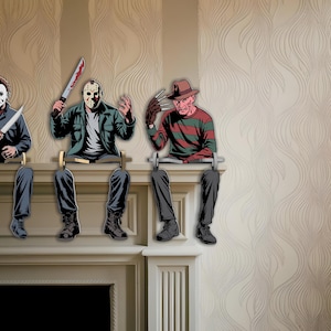 Halloween Horror Shelf Sitter - Schaurig schöne sitzende Figur für ein gruseliges Regal oder Tisch, gruselige Halloween Dekoration
