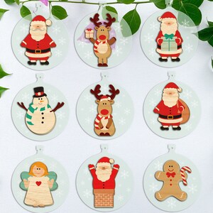 Christmas Ornaments SVG Bundle, Christmas svg, Christmas Ornament svg, Ornament Laser Cut File, Glowforge SVG files, Instant Download
