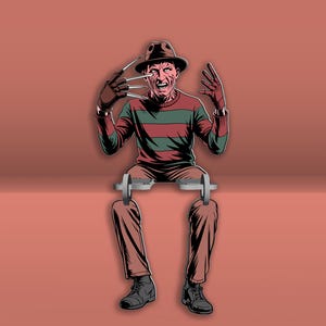 Halloween Horror Shelf Sitter - Schaurig schöne sitzende Figur für ein gruseliges Regal oder Tisch, gruselige Halloween Dekoration