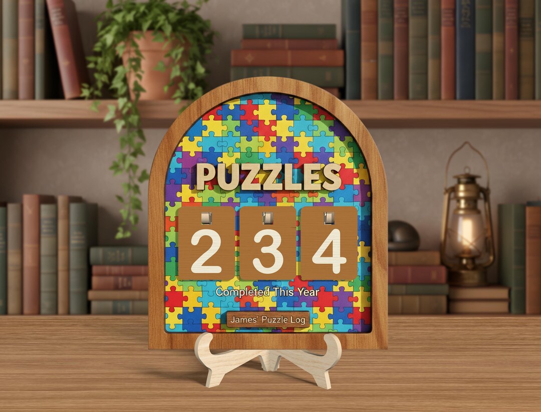 Track Completed Puzzles Yearly Decor, Puzzle Tracker Sign, Personalized ...