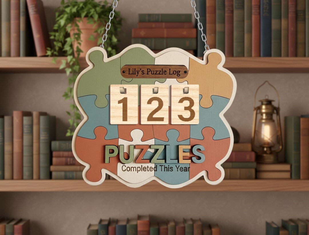 Photo inspiration: Puzzle Log Tracker Sign Puzzles Completed This Year Board Photo Inspiration
