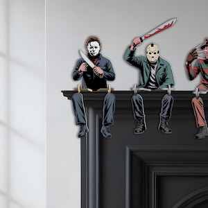 Halloween Horror Shelf Sitter - Schaurig schöne sitzende Figur für ein gruseliges Regal oder Tisch, gruselige Halloween Dekoration