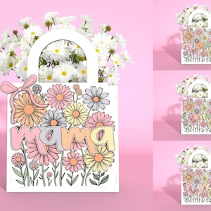 Handbag Flower box Laser Cut Svg, Laser Cut Gift Bag Dxf, Wooden Purse Laser Cut Bag, Laser Purse File, Wooden Handbag Dxf Laser Cut Files