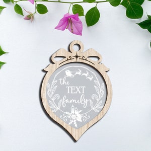 Personalized Christmas Ornament SVG, Christmas svg, Christmas Ornament svg, Ornament Laser Cut File, Glowforge SVG files, Instant Download