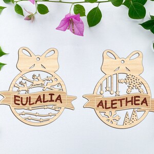 Personalized Christmas Ornament SVG, Reindeer Ornament svg, Christmas Ornament svg, Ornament Laser Cut File, Glowforge SVG files