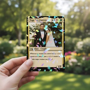 Tarjeta MTG personalizada / Tarjeta de Magic The Gathering personalizada / Regalo de boda para pareja