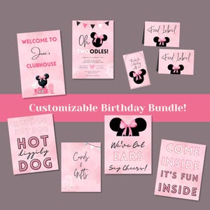 Minnie Mouse Invitation, Minnie Mouse 2nd Birthday Invitation Printable, Oh Twodles Invite, Girl Minnie Mouse Invite, INSTANT DOWNLOAD