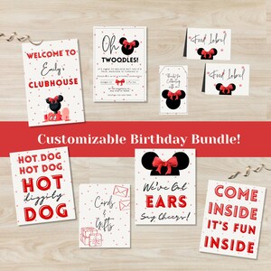 Minnie Mouse Invitation, Minnie Mouse 2nd Birthday Invitation Printable, Oh Twodles Invite, Girl Minnie Mouse Invite, INSTANT DOWNLOAD