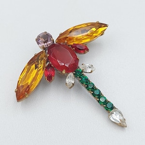 Insectmania VTG Brooch Old Czech, Crystal Glass, Jablonec-nad-Nicoy, Czech Crystal, Art Deco